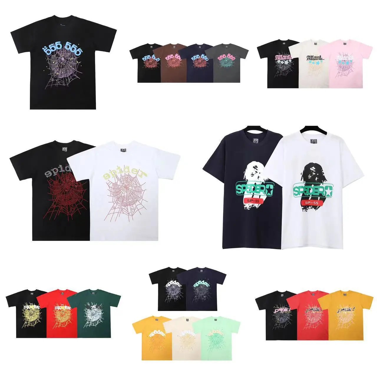 SP5DER Spider Web Graphic T-Shirt Black - 4