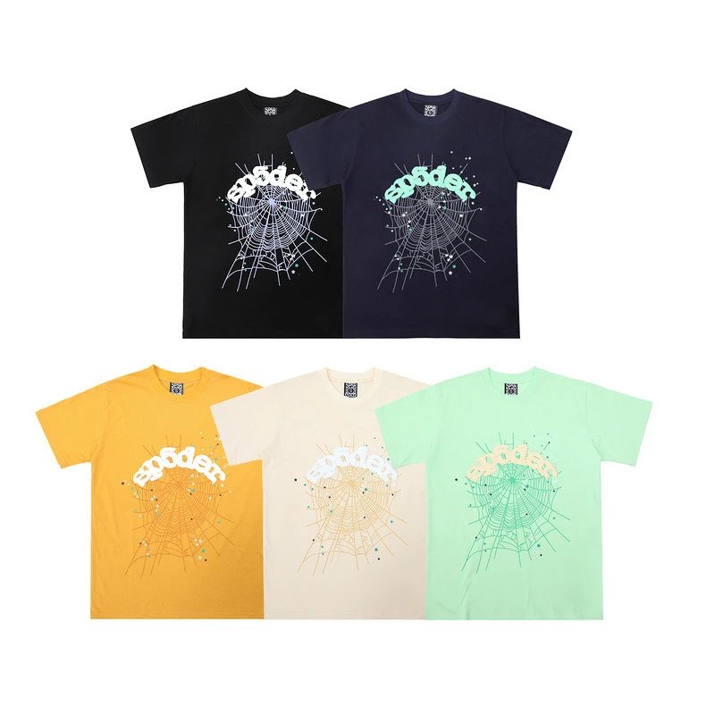 SP5DER Spider Web Graphic T-Shirt Black - 7