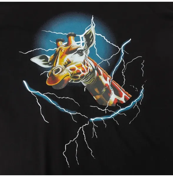 Gallery Dept Giraffe Lightning Black T-Shirt - 48
