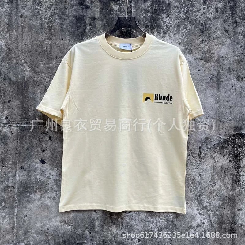 Rhude St. Rhude Hotel Graphic T-Shirt Beige - 10