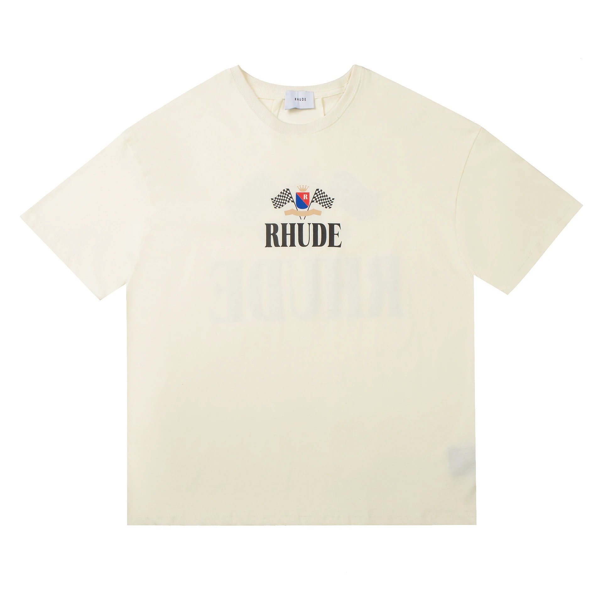 Rhude Leopard Print Graphic T-Shirt Beige - 40