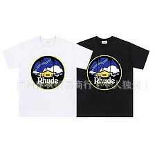 Rhude Bordeaux Graphic Print White T-Shirt - 11