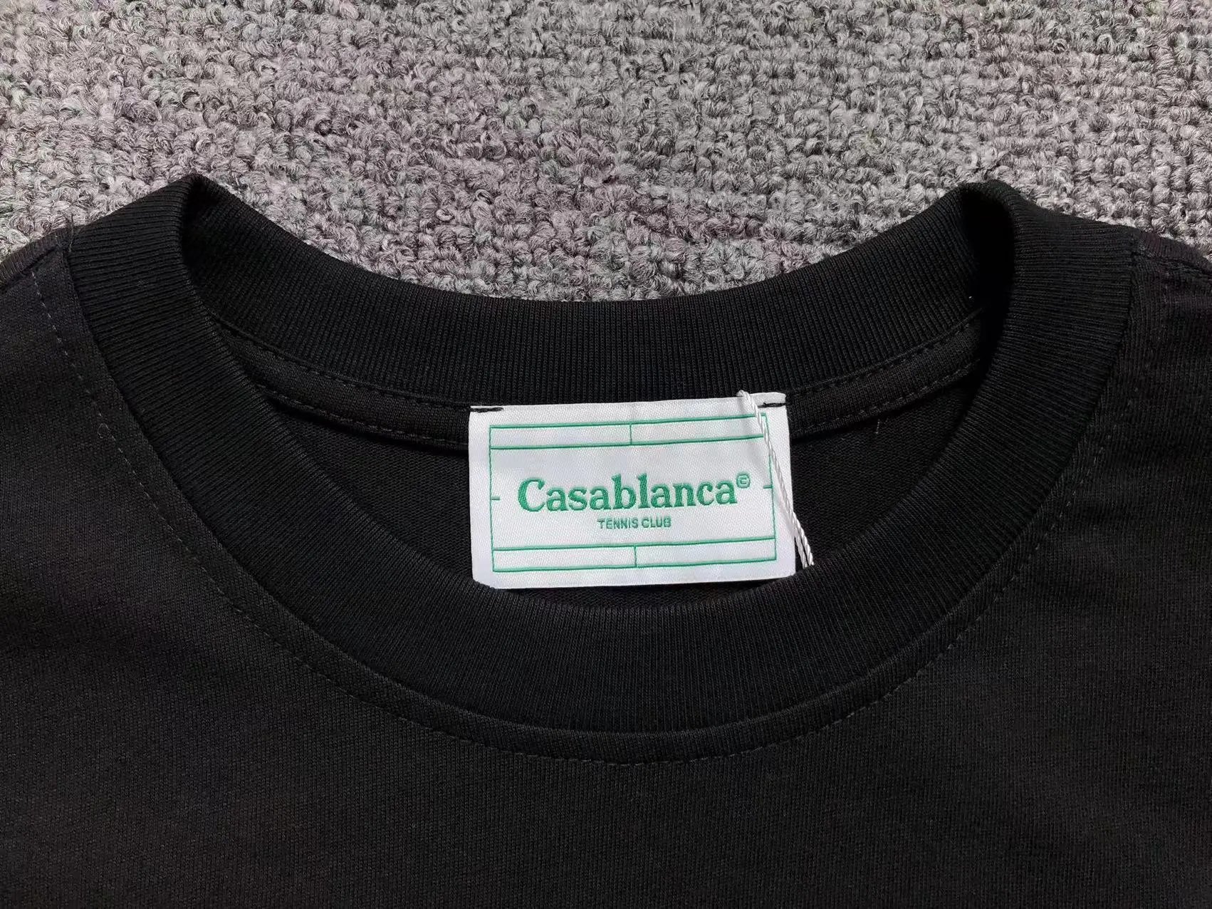 Casablanca Casa Blanca Graphic T-Shirt White and Black - 10