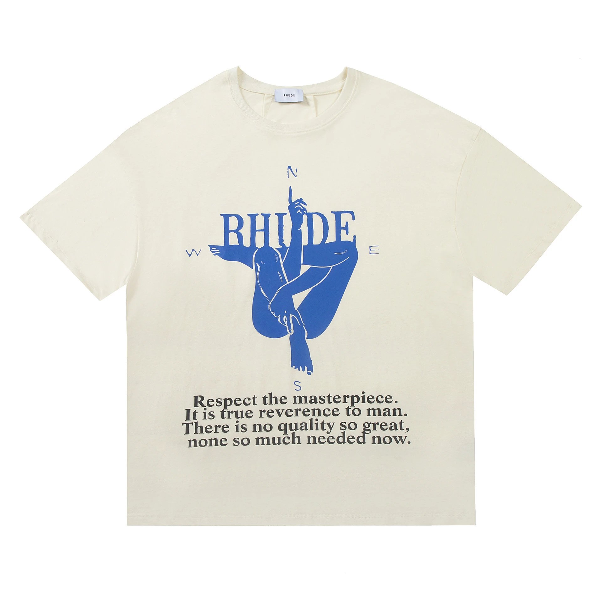 Rhude Leopard Print Graphic T-Shirt Beige - 37
