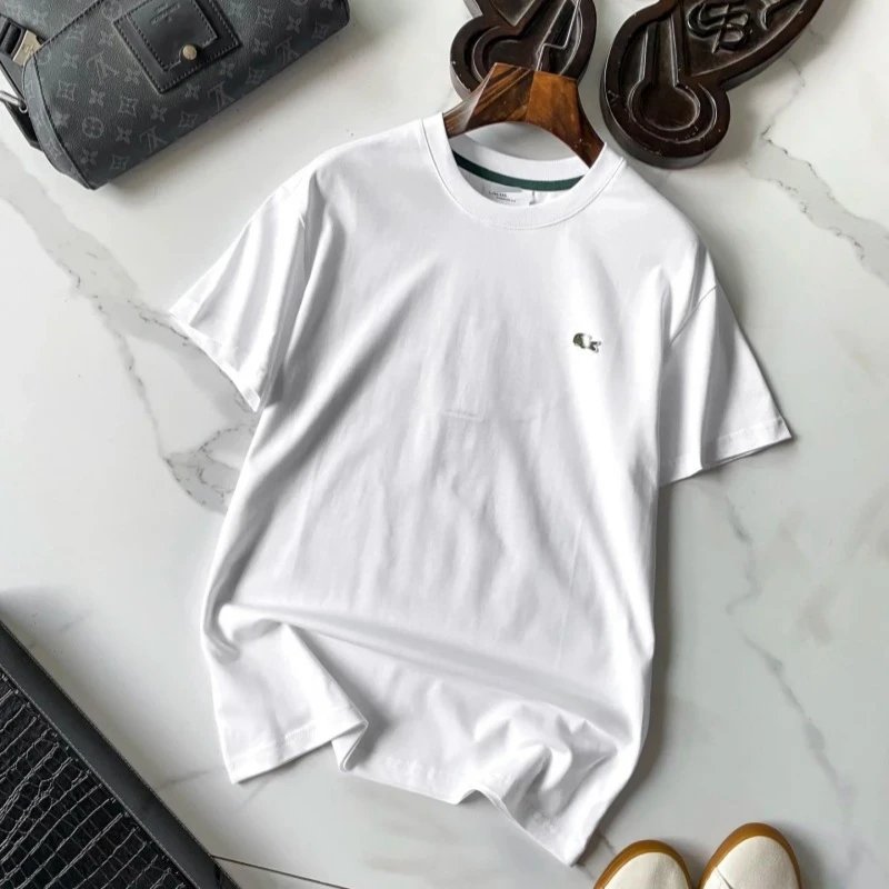 Lacoste Classic Crocodile Logo T-Shirt White and Black - 8