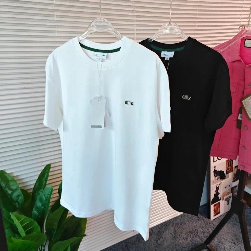 Lacoste Classic Crocodile Logo T-Shirt White and Black - 5
