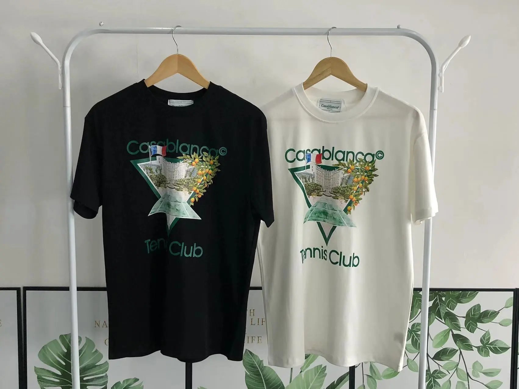 Casablanca Casa Blanca Graphic T-Shirt White and Black - 6