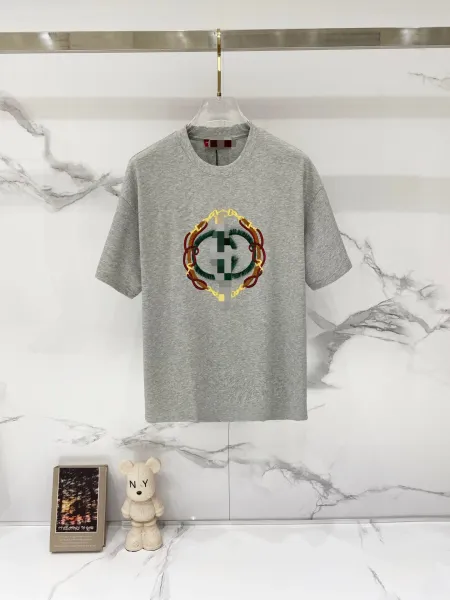 Gucci Floral GG Logo Print Cream T-Shirt - 3