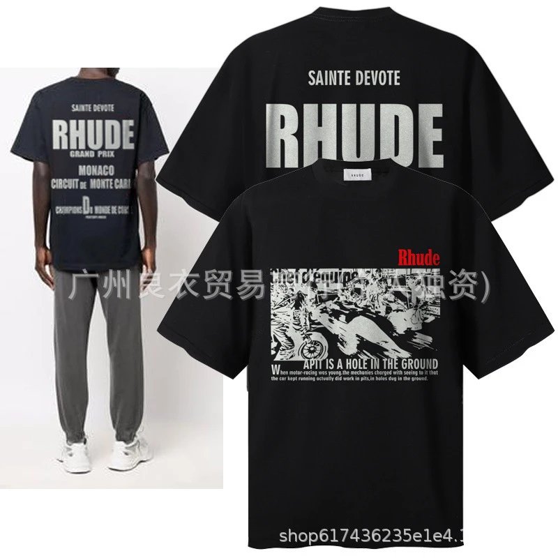Rhude Chef d'Équipe Black Graphic T-Shirt - 10