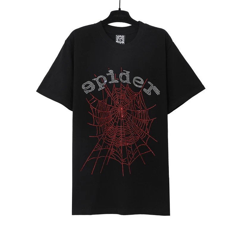 SP5DER Spider Web Graphic T-Shirt Black - 12