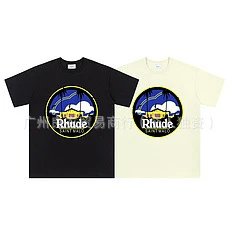 Rhude Bordeaux Graphic Print White T-Shirt - 6