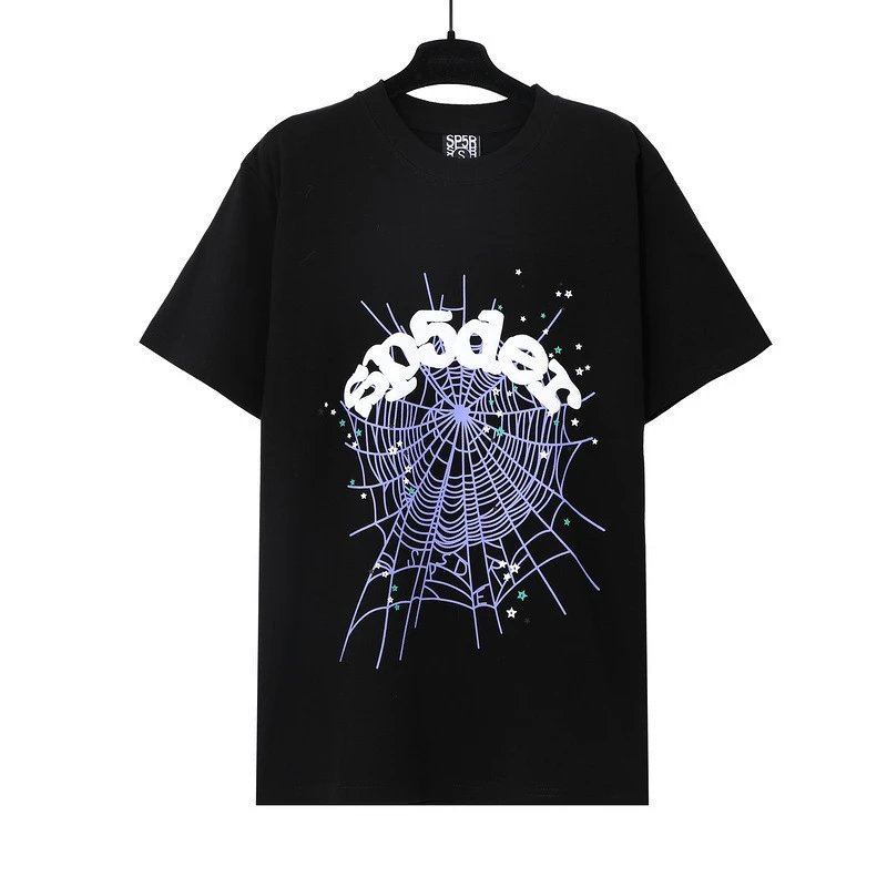SP5DER Spider Web Graphic T-Shirt Black - 19