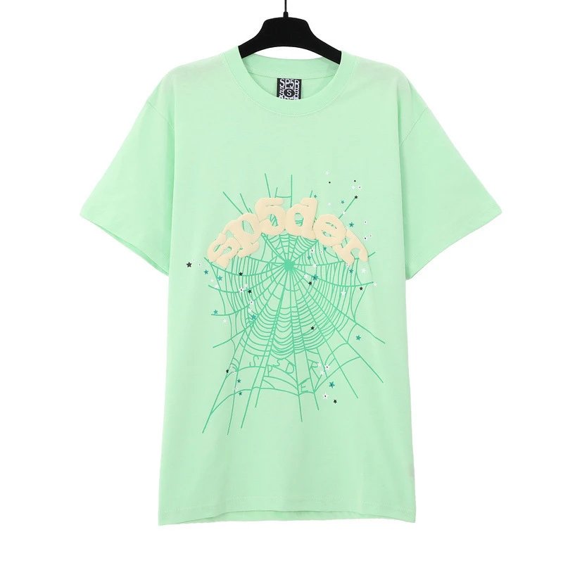 SP5DER Spider Web Graphic T-Shirt Black - 22