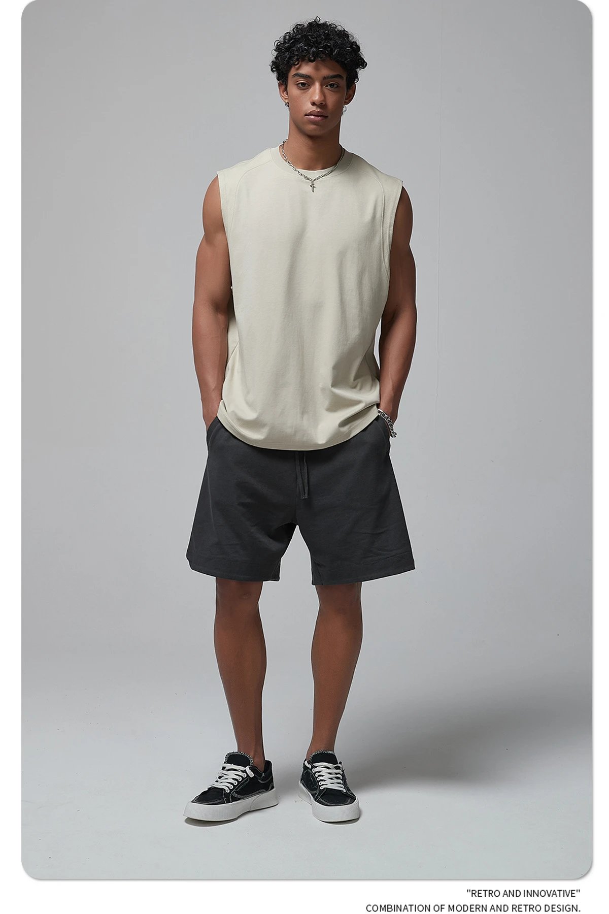 Arte Artie Master 190G Cotton Sleeveless Vest White Vest Top - 16