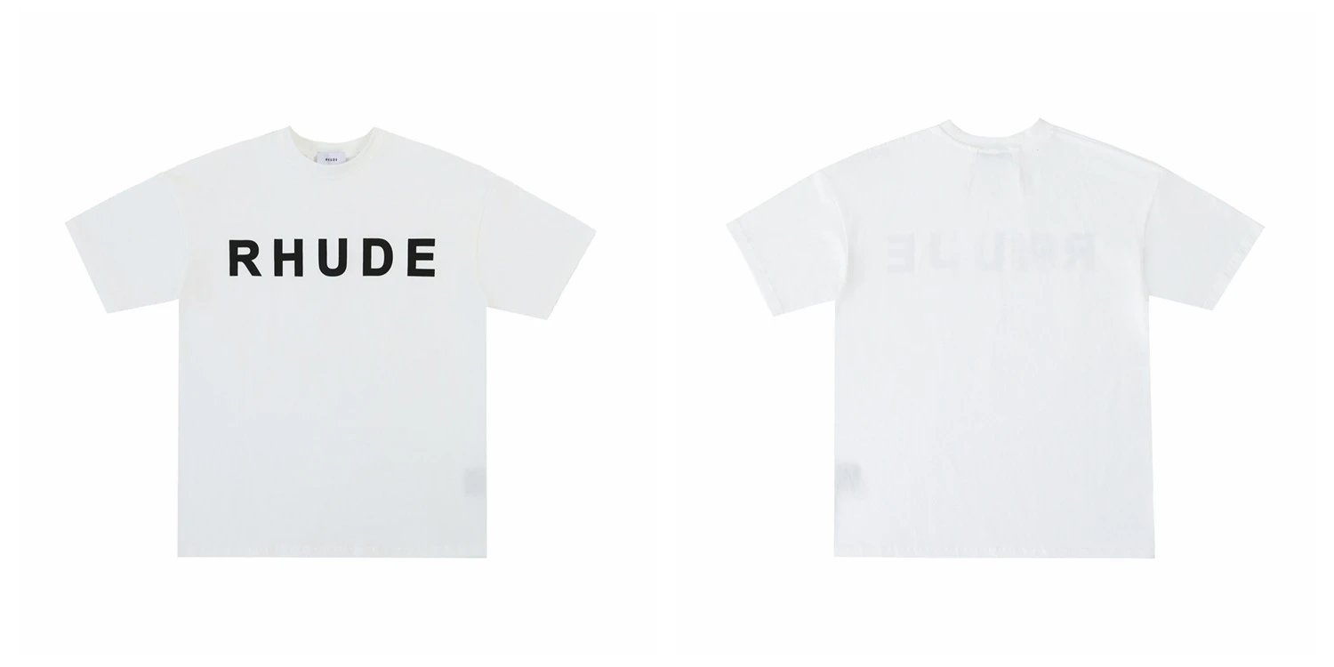 Rhude Leopard Print Graphic T-Shirt Beige - 9