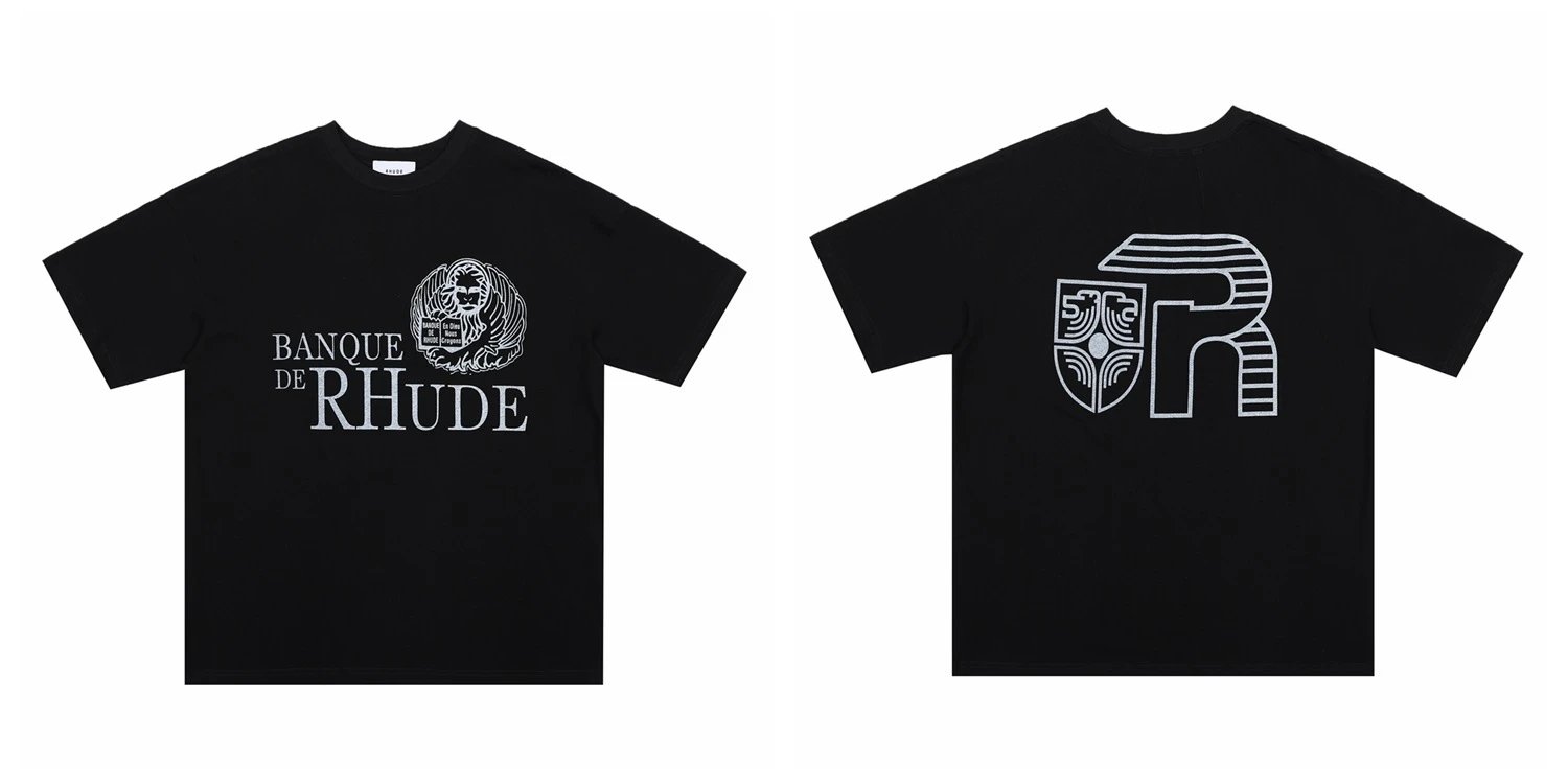Rhude Leopard Print Graphic T-Shirt Beige - 17