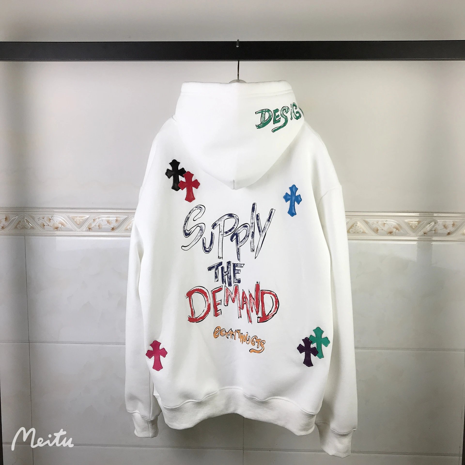 Supply The Demand Hoodie with Colorful Crosses - 131710