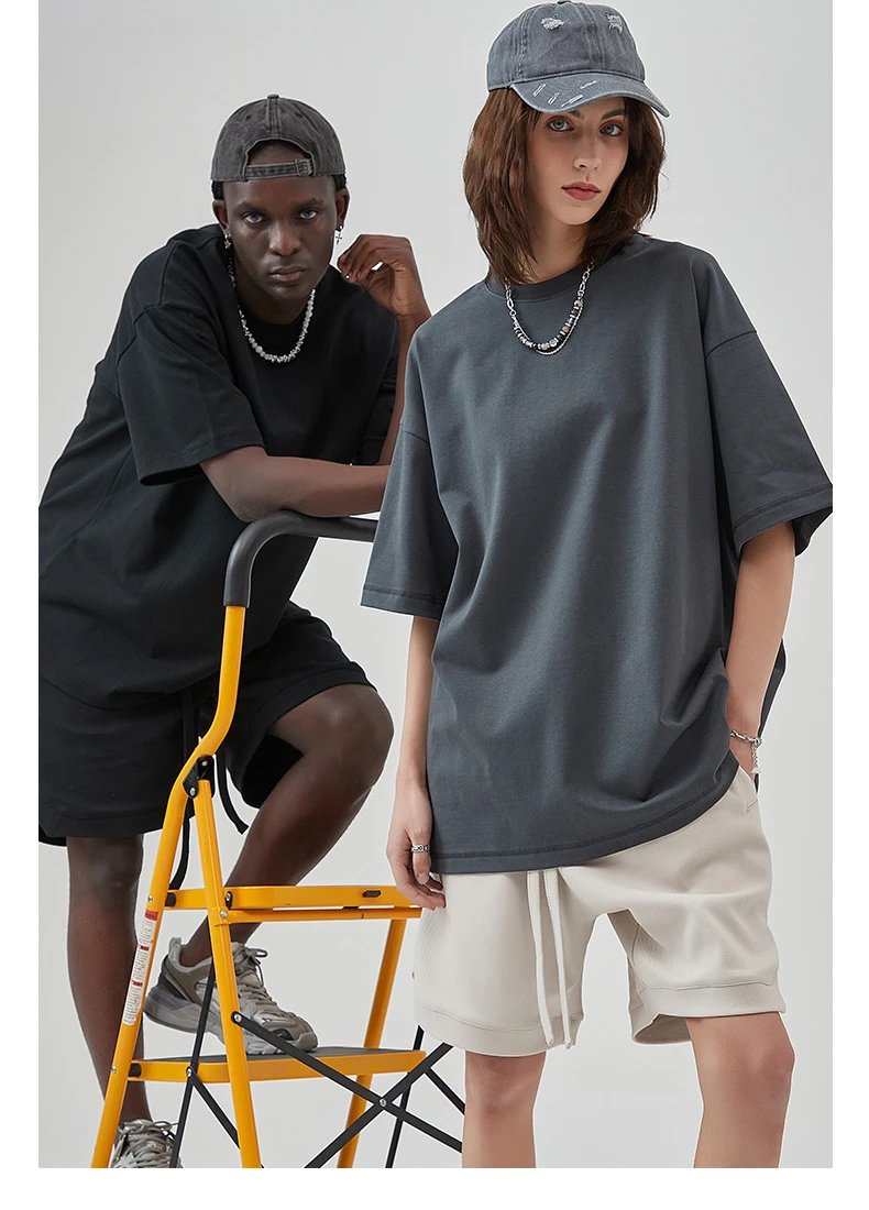 Arte Artie Master 385G Pure Cotton Oversized T-Shirt Dark Gray T-Shirts - 12