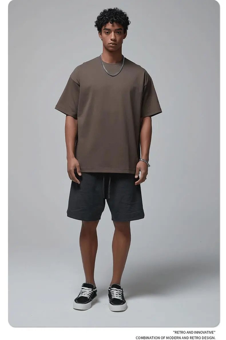 Arte Artie Master 385G Pure Cotton Oversized T-Shirt Dark Gray T-Shirts - 50