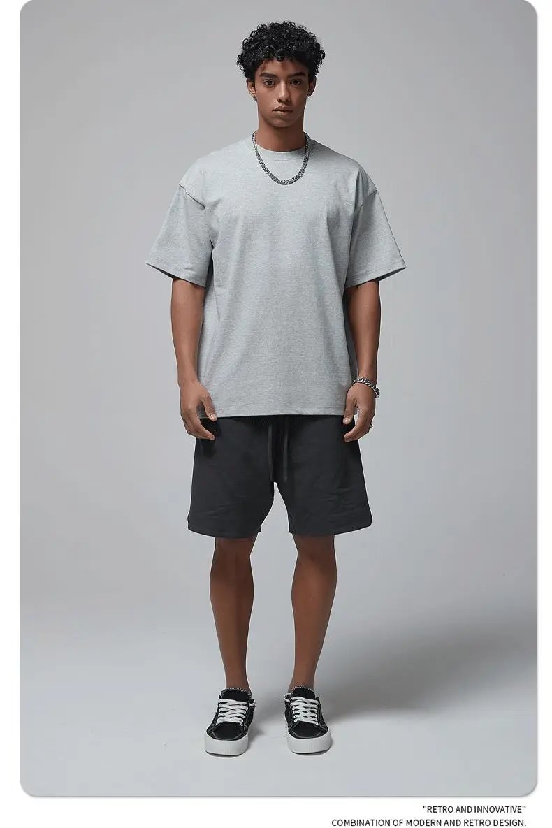 Arte Artie Master 385G Pure Cotton Oversized T-Shirt Dark Gray T-Shirts - 57