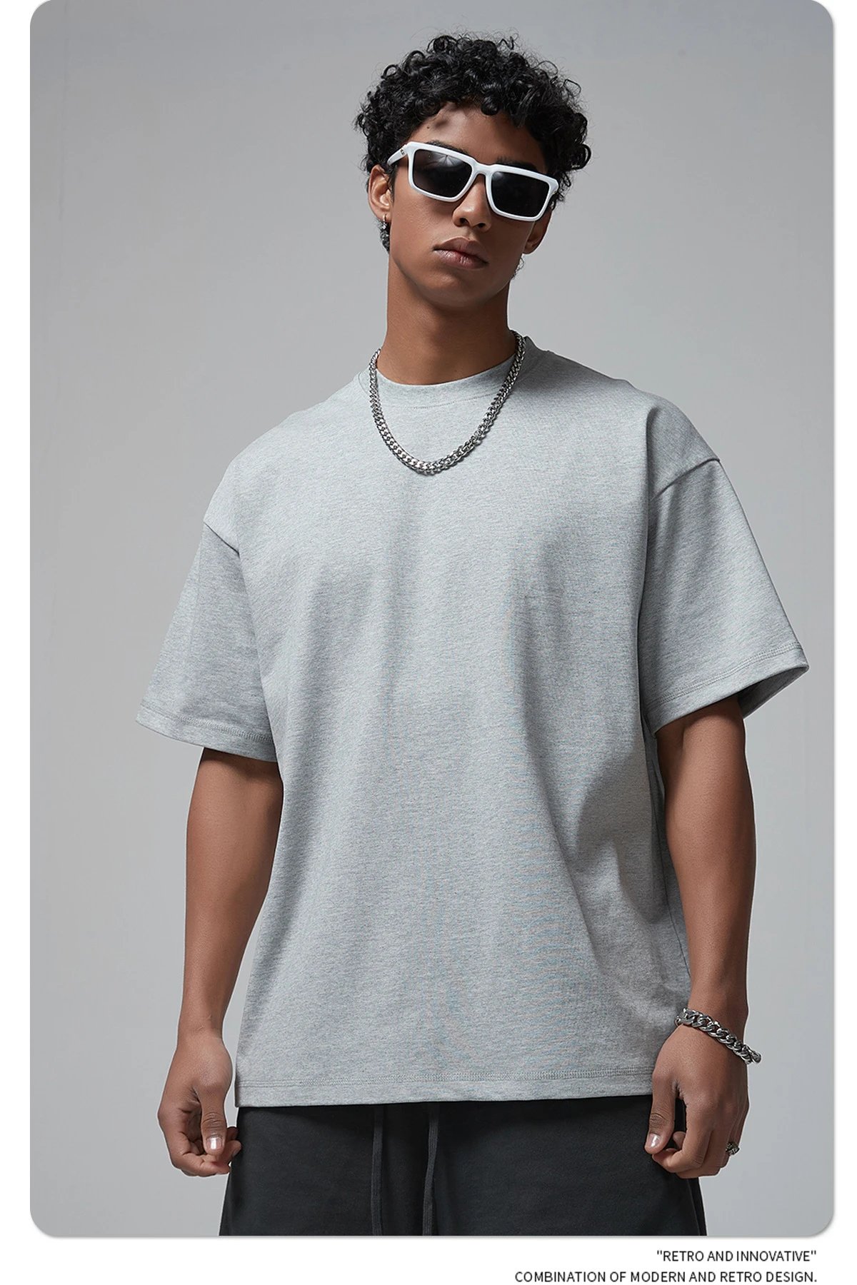Arte Artie Master 385G Pure Cotton Oversized T-Shirt Dark Gray T-Shirts - 59