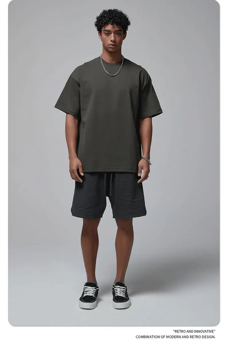 Arte Artie Master 385G Pure Cotton Oversized T-Shirt Dark Gray T-Shirts - 68
