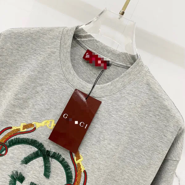Gucci Floral GG Logo Print Cream T-Shirt - 5