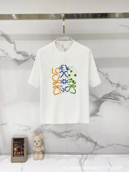 Loewe Multicolor Anagram Print White T-Shirt - 1