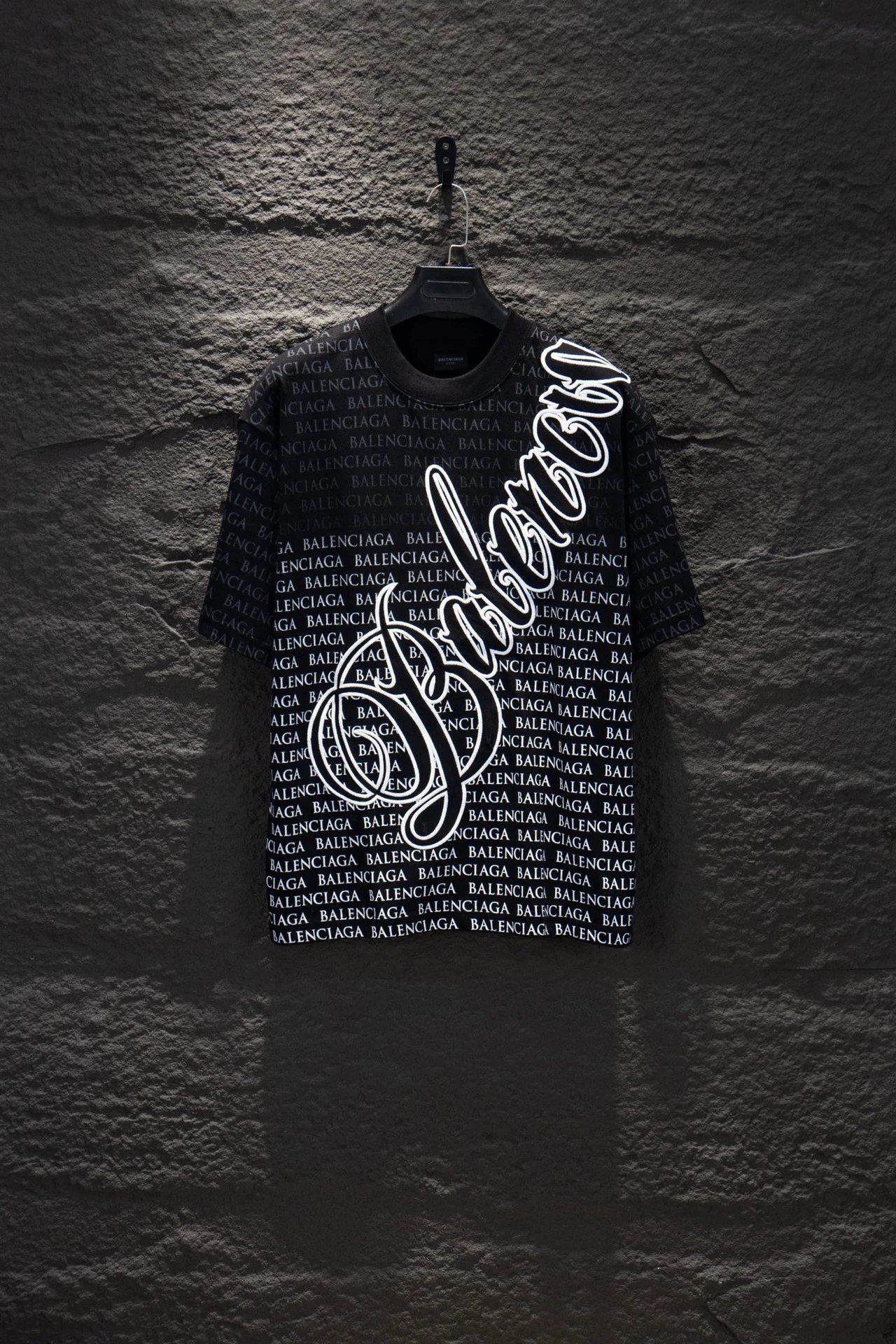 Balenciaga Band Logo Graphic T-Shirt Black - 4