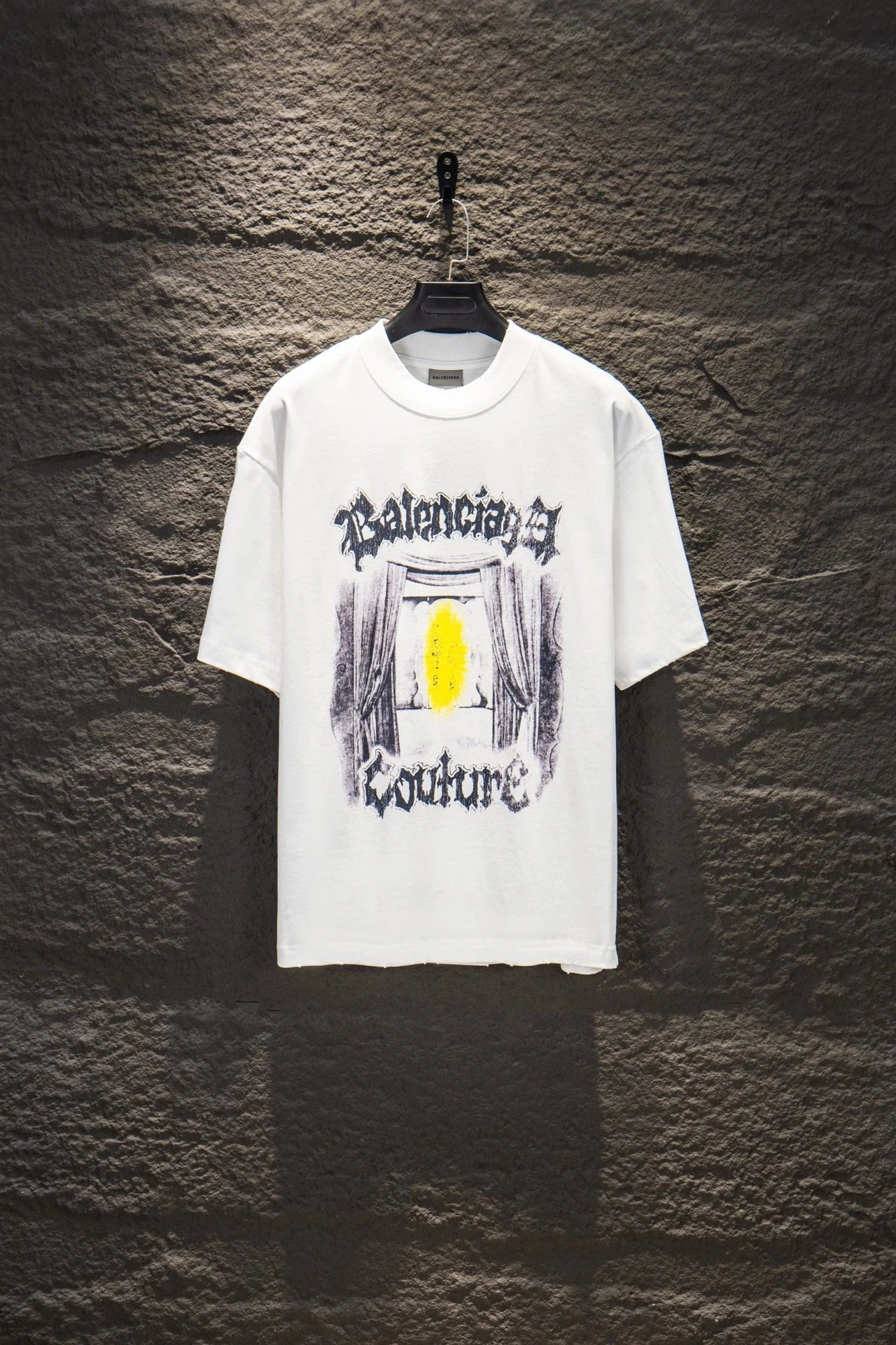 Balenciaga Band Logo Graphic T-Shirt Black - 7