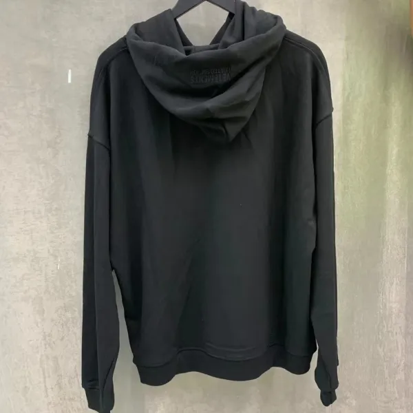 Design 'I'm Not Doing Shit Today' Distressed Black Hoodie - 92