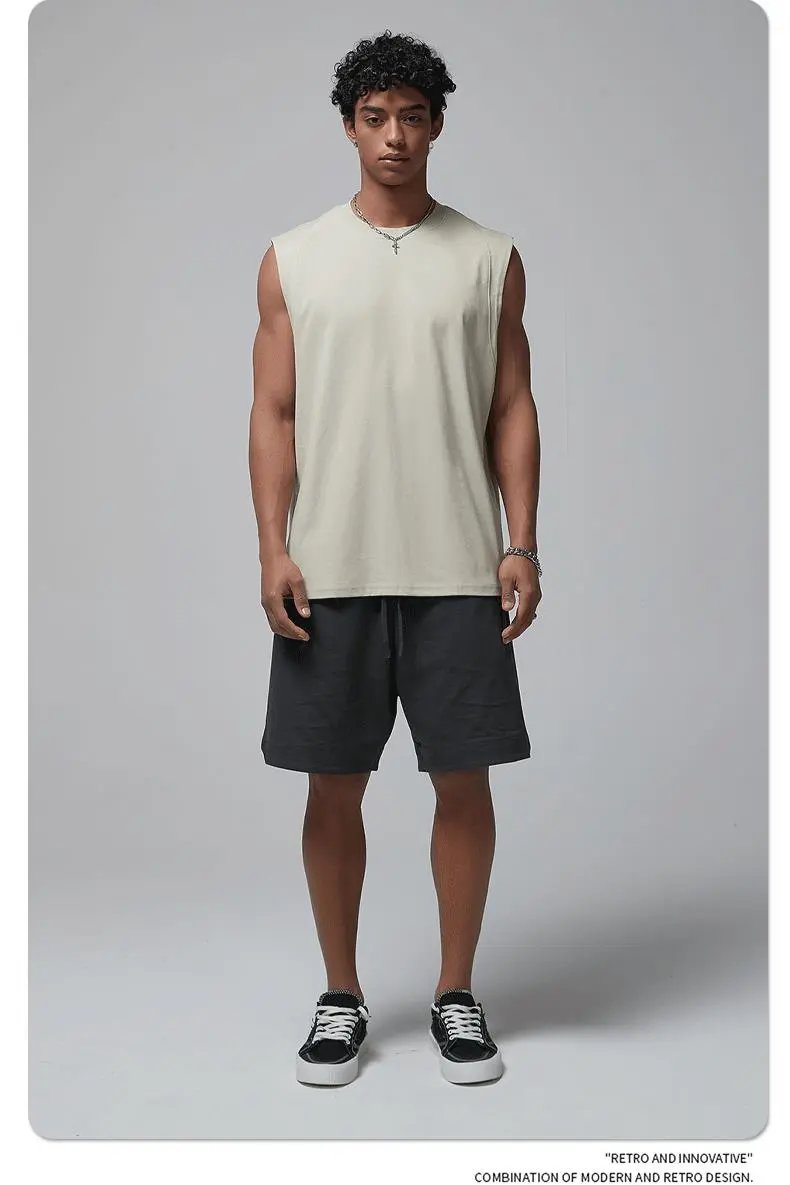 Arte Artie Master 190G Cotton Sleeveless Vest White Vest Top - 15