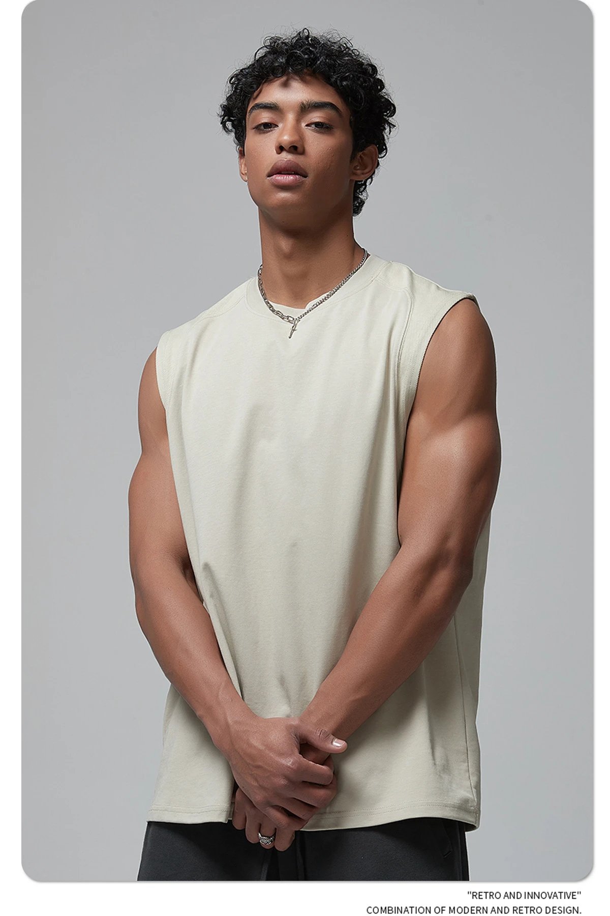Arte Artie Master 190G Cotton Sleeveless Vest White Vest Top - 18