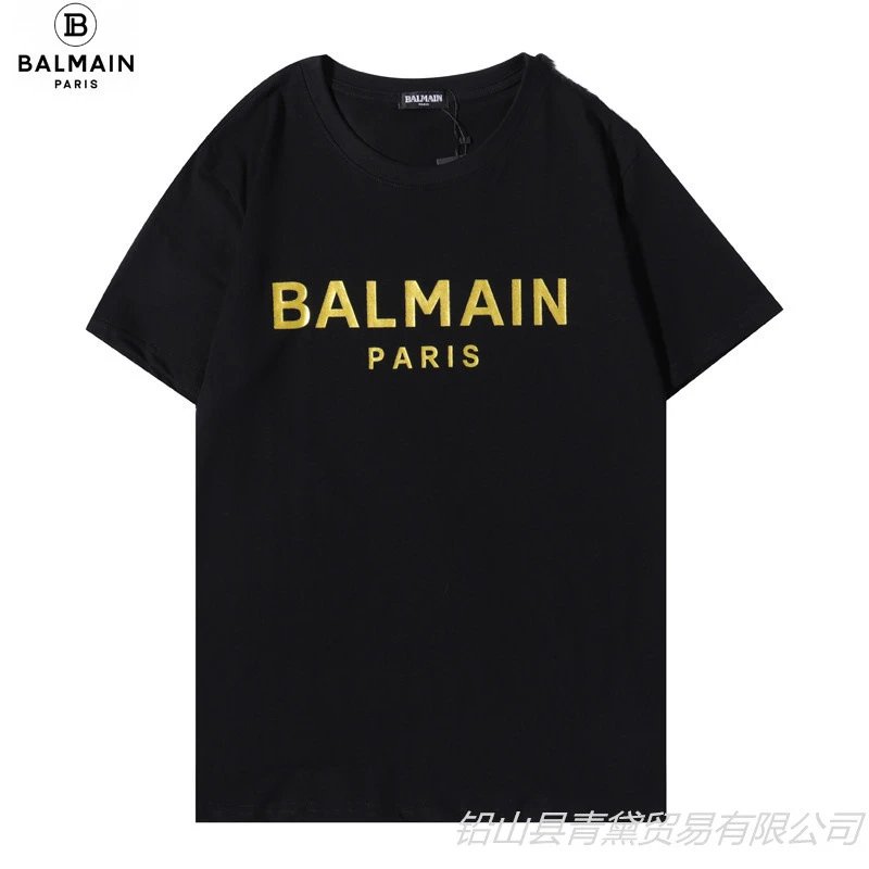 Balmain Logo Graphic Black T-Shirt - 43