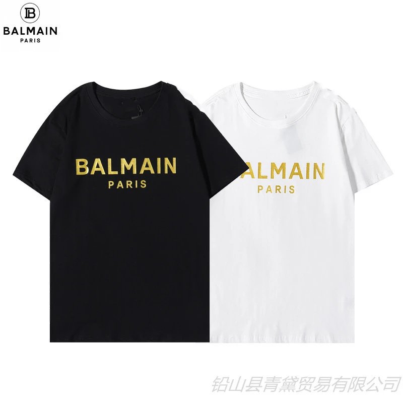 Balmain Logo Graphic Black T-Shirt - 40