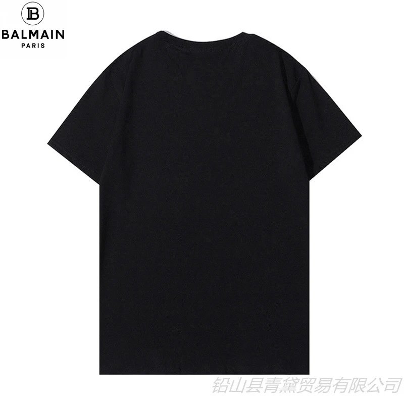 Balmain Logo Graphic Black T-Shirt - 48