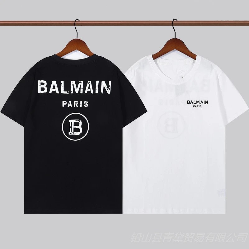 Balmain Logo Graphic Black T-Shirt - 36