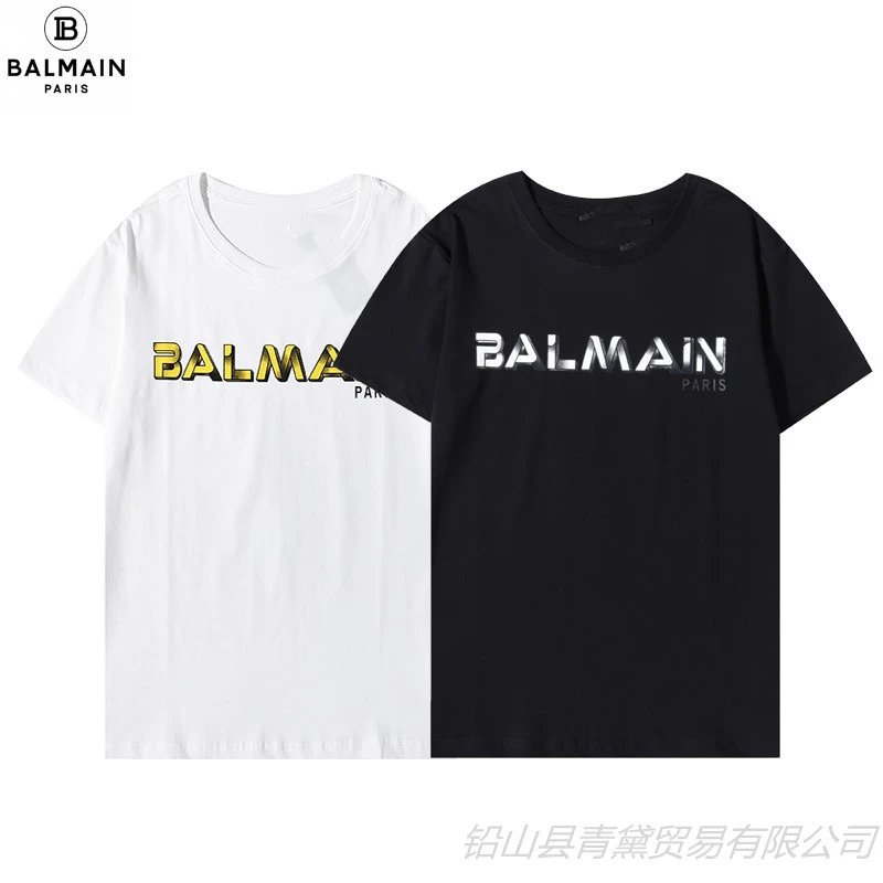 Balmain Logo Graphic Black T-Shirt - 49