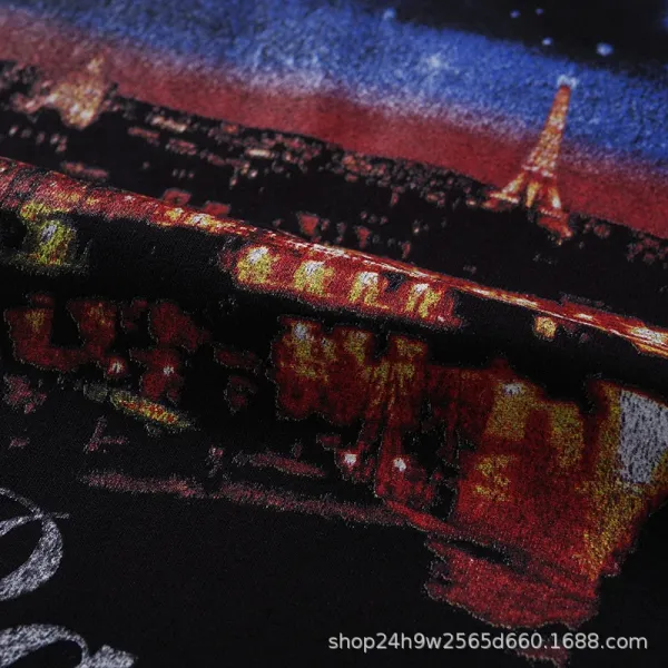 WEST LAB Paris Night Print Black T-Shirt - 13