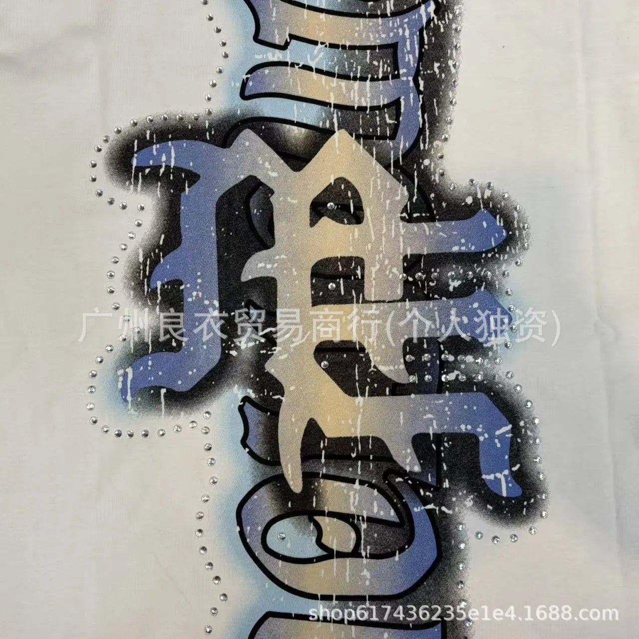 Design Mixed Emotion Angel Print Oversized T-Shirt White T-Shirts - 3