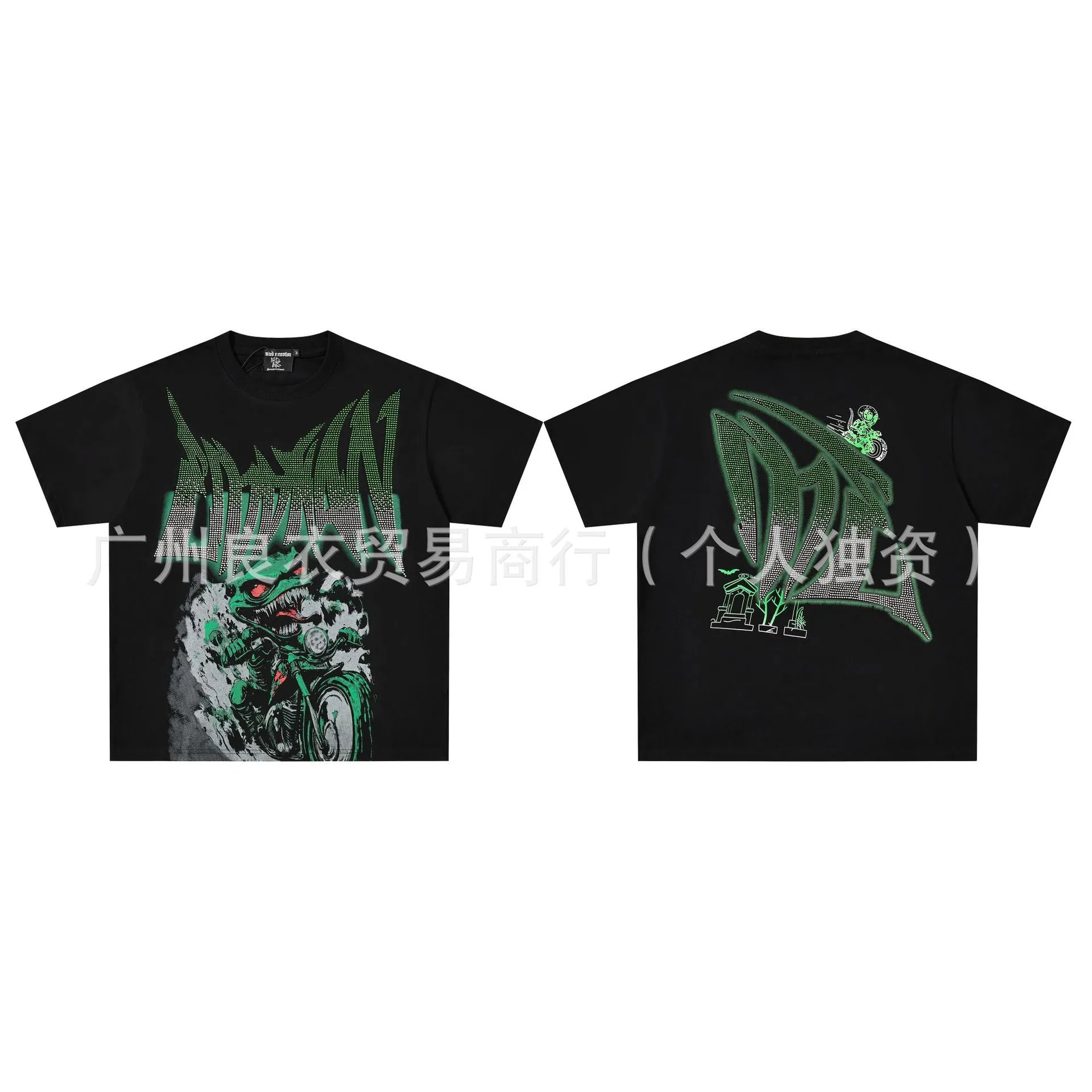 Design Angel Jet Ski Black T-Shirt - 24