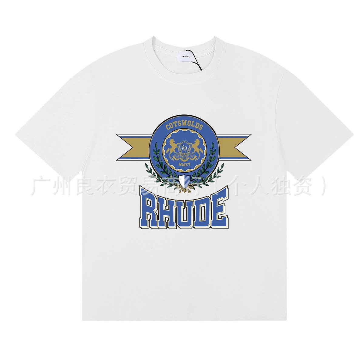 Rhude Cotswolds Crest Beige T-Shirt - 10