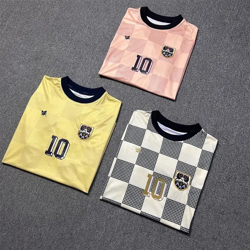 Design Checkerboard Print Soccer Jersey Peach - 23