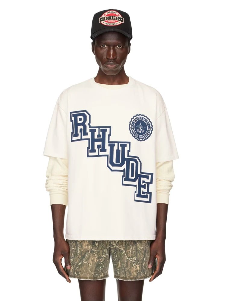Rhude RHUDE Logo Oversized T-Shirt Off-White - 4