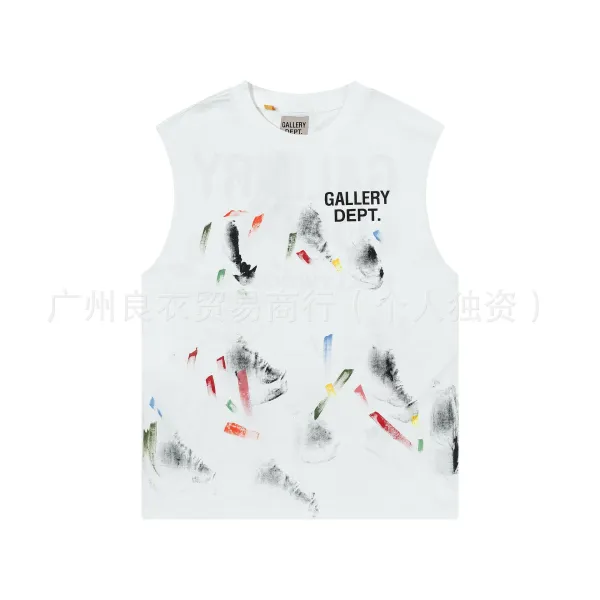 Gallery Dept Gallery Dept. Abstract Print Sleeveless Top White Vest Top - 5