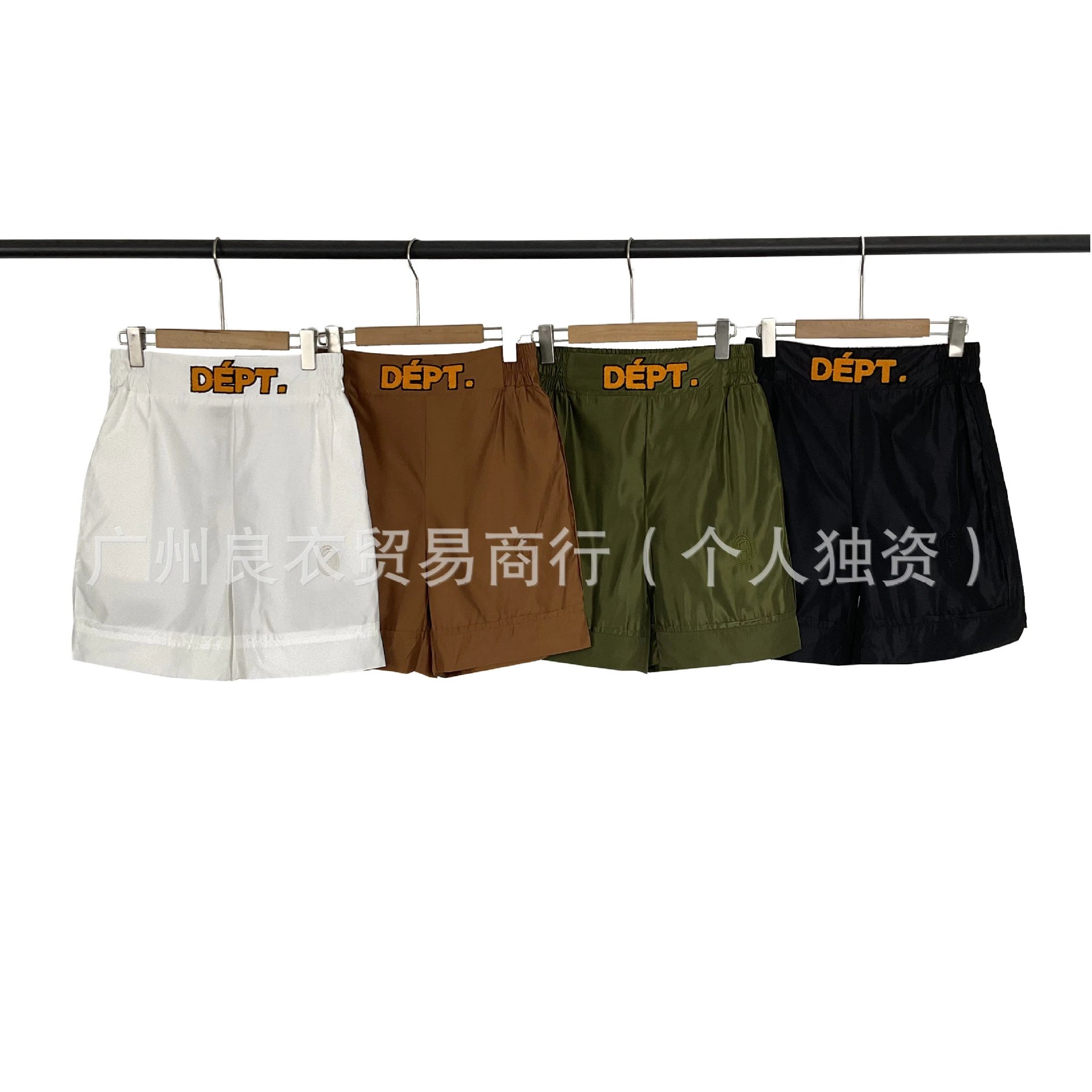 Gallery Dept DÉPT. Embroidered Waistband Shorts Black - 5