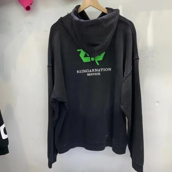 Design 'I'm Not Doing Shit Today' Distressed Black Hoodie - 47
