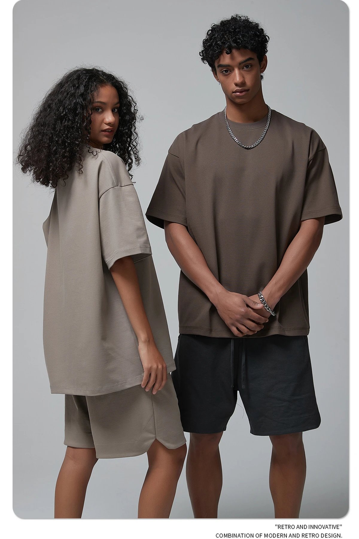 Arte Artie Master 385G Pure Cotton Oversized T-Shirt Dark Gray T-Shirts - 44