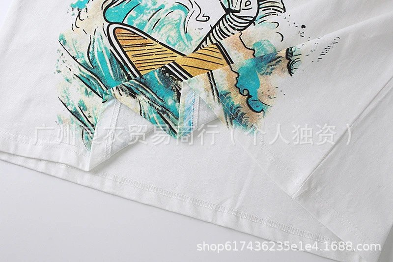 Design Graphic Print Light Blue Sweatpants - 13