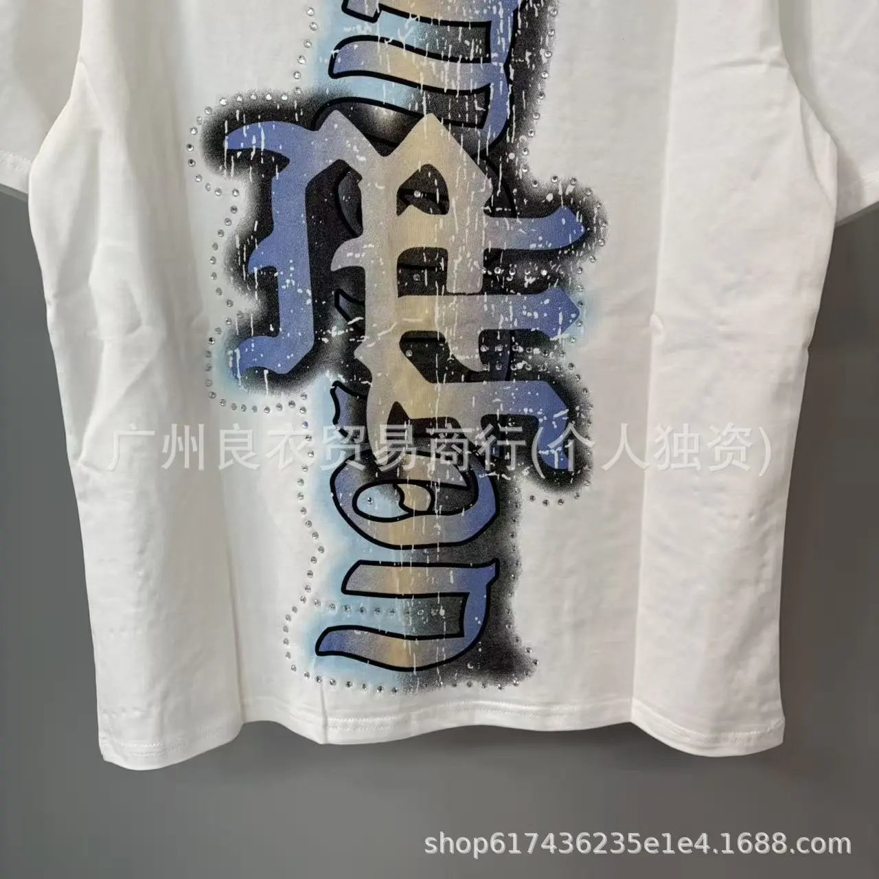 Design Mixed Emotion Angel Print Oversized T-Shirt White T-Shirts - 8